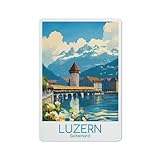 Blechschild Luzern, Schweiz, Poster, Reise-Kunstdruck, 