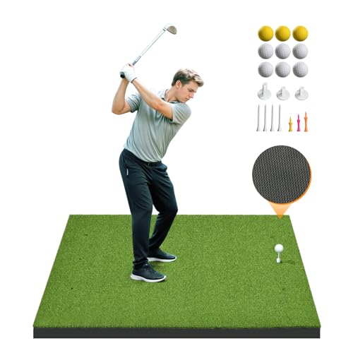 Sturdum Golf Hitting Mat, 5×4ft 36MM Golf Driving Mat Set