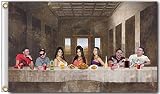 DEIMUGL The Last Family Dinner Funny Flag 3x5 Feet Man Cave Wall Flag Meme Tapestry for College Dorm