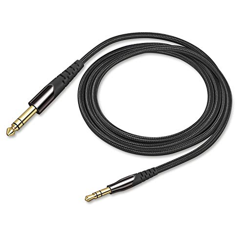Cable de audio estéreo 6.35mm a 3.5mm de 6 ft negro miniatura 7
