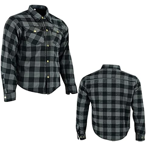 Speed MaxX Grey/Black Lumberjack Motorcycle Shirt Cover