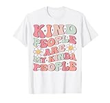Kind People Are My Kinda People Groovy Kindness Daisy Flower T-Shirt