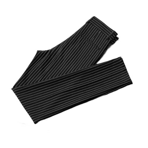 Men Striped Business Slim Fit Straight Trousers Contrast Color Casual Office Wedding Banquet Suit Pants