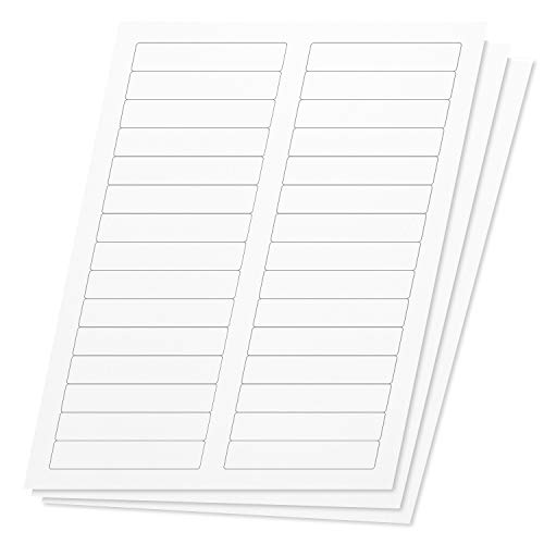 OfficeSmartLabels Rectangular 2/3 x 3-7/16 File Folder Labels for Laser & Inkjet Printers (0.6 x 3.43 Inch, 30 per Sheet, White, 4500 Labels, 150 Sheets)