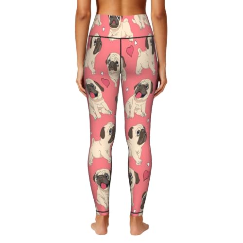 Pantalones de yoga de carlino para entrenar leggings deportivos opacos de mujer 4
