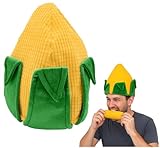 Nicky Bigs Novelties Corn on the Cob Hat Unisex One Size Corn Cob Costume Hat for Adults Funny Food Festival Hats for Farmers Market Harvest Parade Halloween Cookouts and Crazy Hat Day