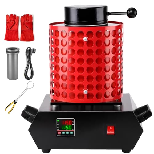 Four de fusion d'or et argent électrique 3kg pour fondre le cuivre 2000W