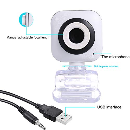 Andoer 0.3 Megapixels Câmera da Web de alta definição com clipe USB Webcam para PC Desktop