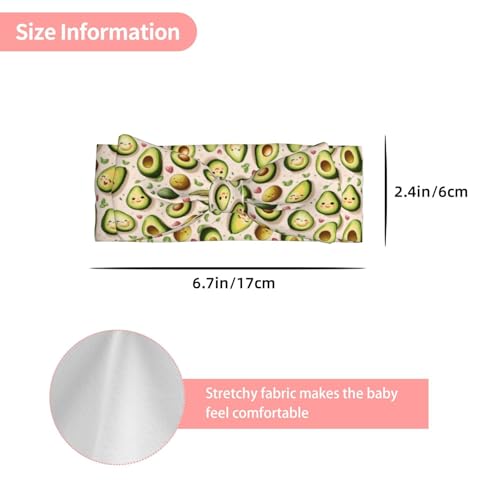 Cartoon Cute Avocado Print Baby Girl Bows Headbands Baby Girls Newborn Headbands Infant Toddlers 0-6 Months3