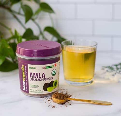 Bareorganics Amla, Indian Gooseberry & Superfood Powder, Dietary Supplement, 8 Oz #TOP3