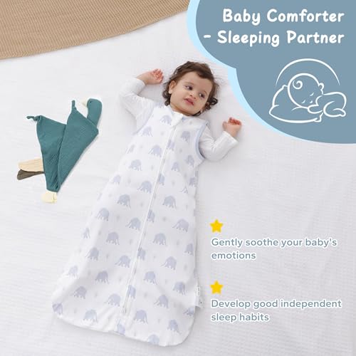 Image of ZIGJOY Baby Lovey Muslin Cotton Baby Security Blanket Soft Breathable Lovies for Babies Gifts for Newborn Infant Toddler Boys and Girls, Swan Blue