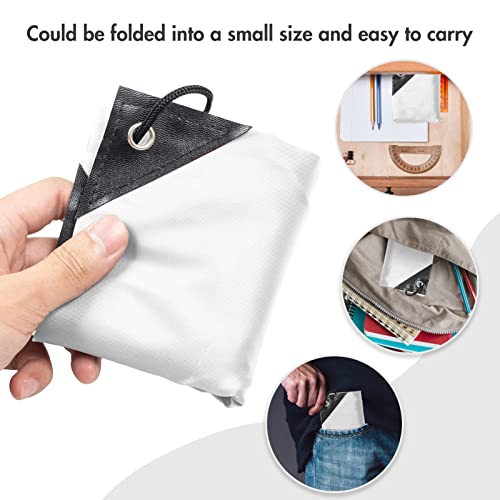 Image of IKAYAS 6 Pcs Drawstring Bags Bulk White Drawstring Backpack, String Backpack Cinch Sack Sport Gym Backpack Bags for Yoga Traviling Outdoor Sports