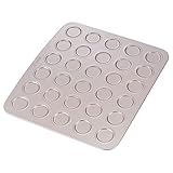 CHEFMADE Macaron Cake Pan, 30-Cavity Non-Stick Macaroon Biscuits Cookie Bakeware for Oven Baking (Champagne Gold)