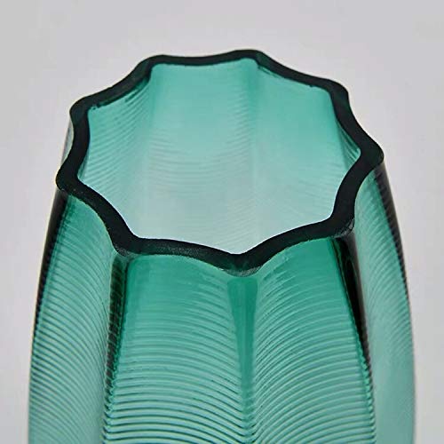Vaso de vidrio espeso de alta transparencia artística para mesa de comedor y salón selecto 4