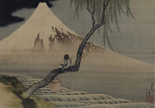 Cuadro sobre lienzo del monte Fuji de Hokusai en formato 60x90cm para decoraciones del hogar