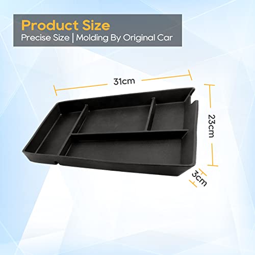 LFOTPP Silikon Mittelkonsole Aufbewahrungsbox für Toyot*a Bz4x 2022 Zentrale untere Ebene Behälter Organizer Tablett Verstauen, Auto Zubehör ((Nur für Linkslenker geeignet)