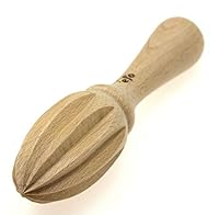 EFO Zitronenpresse Holz 15 cm | Zitruspresse manuell mit stabilem Griff aus natürlichem Buchenholz | Zitronen Handpresse für frischen Saft beim Kochen und Backen | Saftpresse Manuell Holz