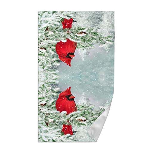 Vunko Red Cardinal Bird Kitchen Dish Towel Soft Highly Absorbent Hand Towel Home Decorative Multipurpose For Bathroom Hotel Gym And Spa 15.7 X 27.5 Inches #TOP1