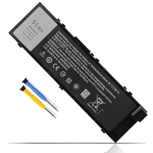 K KYUER 11.4V 91Wh MFKVP Laptop Batterie pour Dell Precision 15 7000 7510 7520 Precision 17 7000 7710 7720 M7710 M7510 Mobile Workstation TWCPG T05W1 GR5D3...