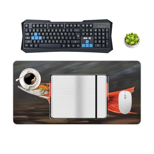 Safflower Flying Fish Desk Pad impermeable y antideslizante miniatura 4