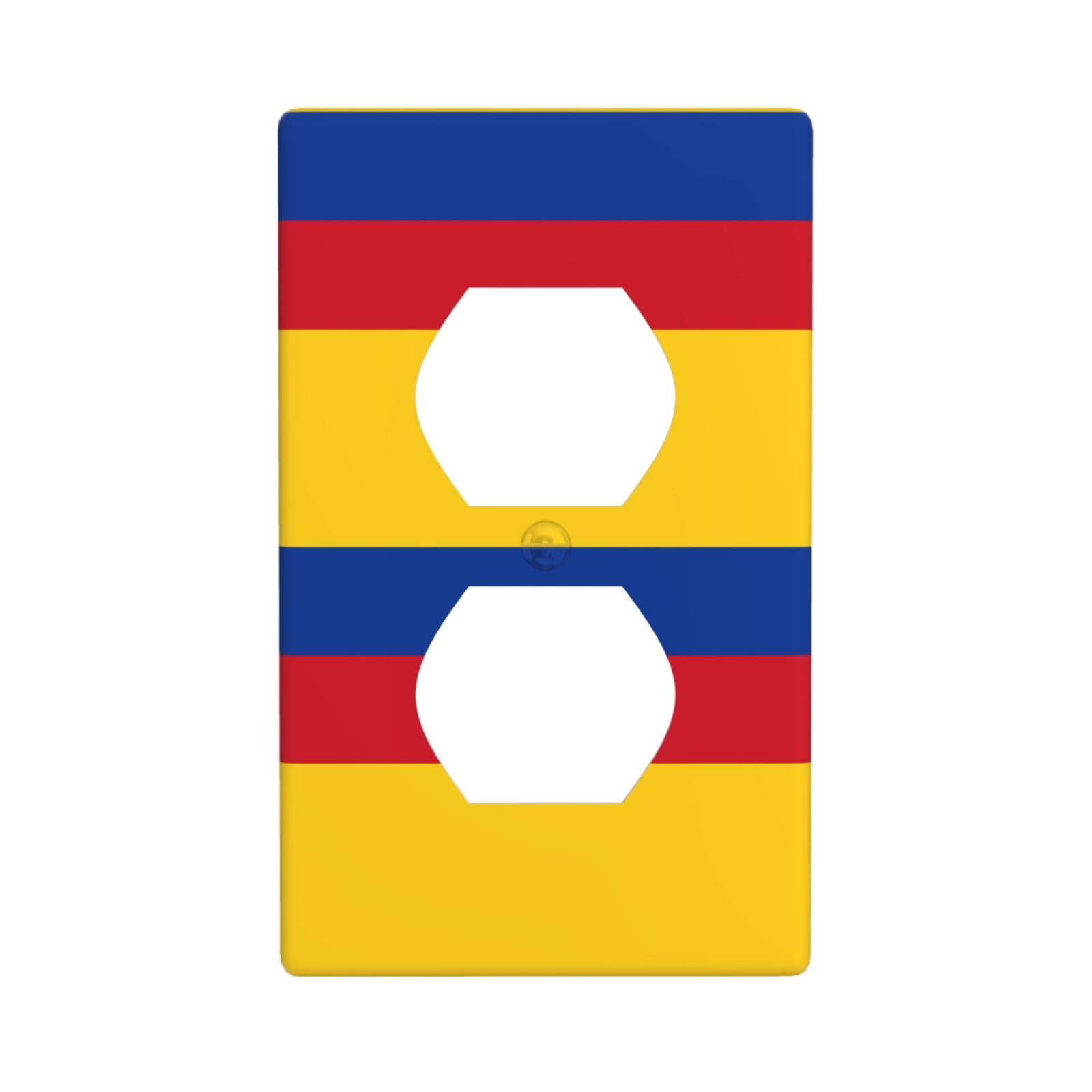 Cntdbu White Flag Of Colombia Unbreakable Polycarbonate Switch Plate-1 Gang Screwless Wall Plate For Home Office