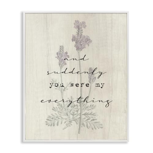 'And Suddenly You Were My Everything Phrase'| Framed Giclee Art