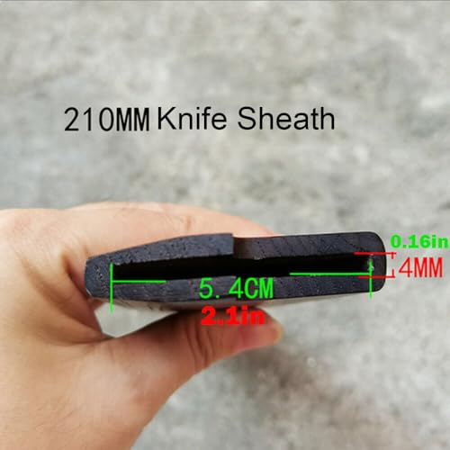 UCCKEYI Chef's Knife Sheath Gyuto Magnetic Saya Knife Wood Blade Guard Case Knife Sheath (210MM)