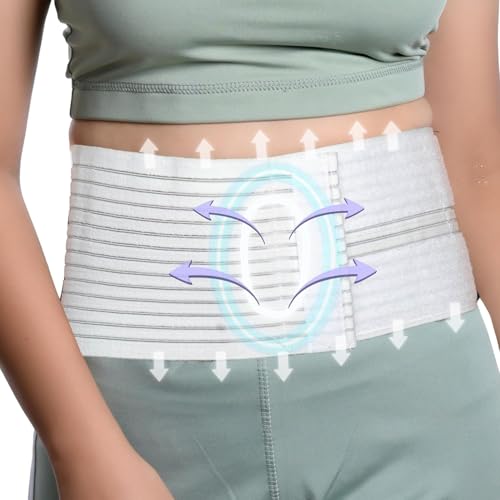Image of Wonder Care Polyester Umbilical White Hernia Belt Pain Relief Support Brace With 1 Removable Compression Pad For Men & Women (4Xl)