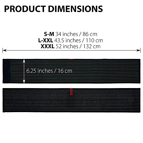 ORTONYX 6.25" Abdominal Binder for Men and Women/Postpartum Post-operative Post-surgery Wrap/Abdomen Navel Umbilical Hernia Support Belt / 524006 Black S/M