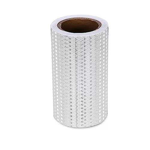Ruban d'avertissement réfléchissant blanc 20cm x 10m adhésif - 2