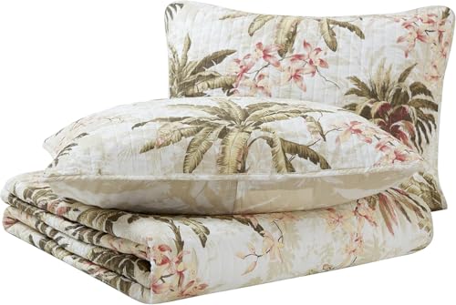 Image of Tommy Bahama - Queen Quilt Set with Shams, Cotton, Reversible