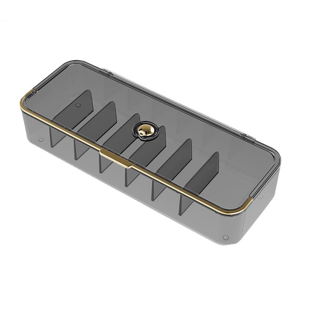 CTRLZS Desktop Storage Box Multifunctional Frame Sorting Box Clamshell Design Storage Data Cable Storage Box Gray