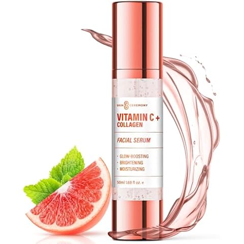 Skin Ceremony Vitamin C & Collagen Facial Serum - Brightens & Hydrates, Reduces Fine Lines - Dermatologist Tested, Clean Beauty, Cruelty Free Korean Skin Care for All Skin Types - 1.69 FL.OZ. Cover