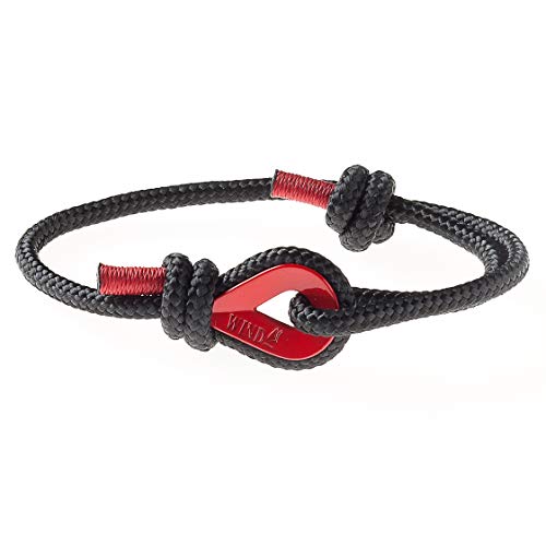 Preisvergleich Produktbild Wind Passion Limitierte Auflage Maritim Segeltau Schwarz Armband Herren