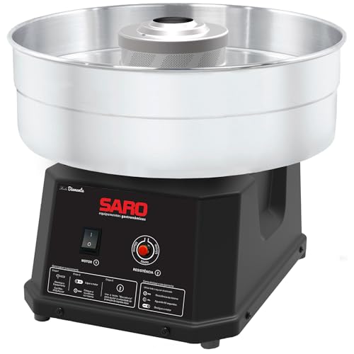 Máquina de Algodão Doce Profissional Elétrica Bivolt Eventos Aniversários Buffet Infantil Saro
