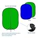 Fovitec Reversible Blue and Green Double-Sided Muslin Pop-Up Backdrop 5'x6.5' for Headshot and Portrait Photography, Vlogging and Video Conferencing