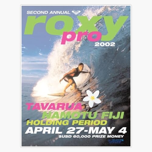MAGNET 2002 Roxy Surf Poster Magnetic Bumper Sticker 5'