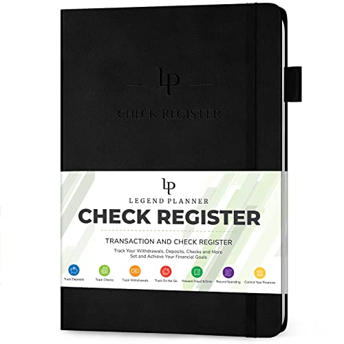 Legend Planner Check Register Book – Accounting Ledger Book For Small Business & Personal Use – Checkbook Register To Track Financial Transactions – Hardcover, 7X10″, 6300 Entries (Black) #TOP20