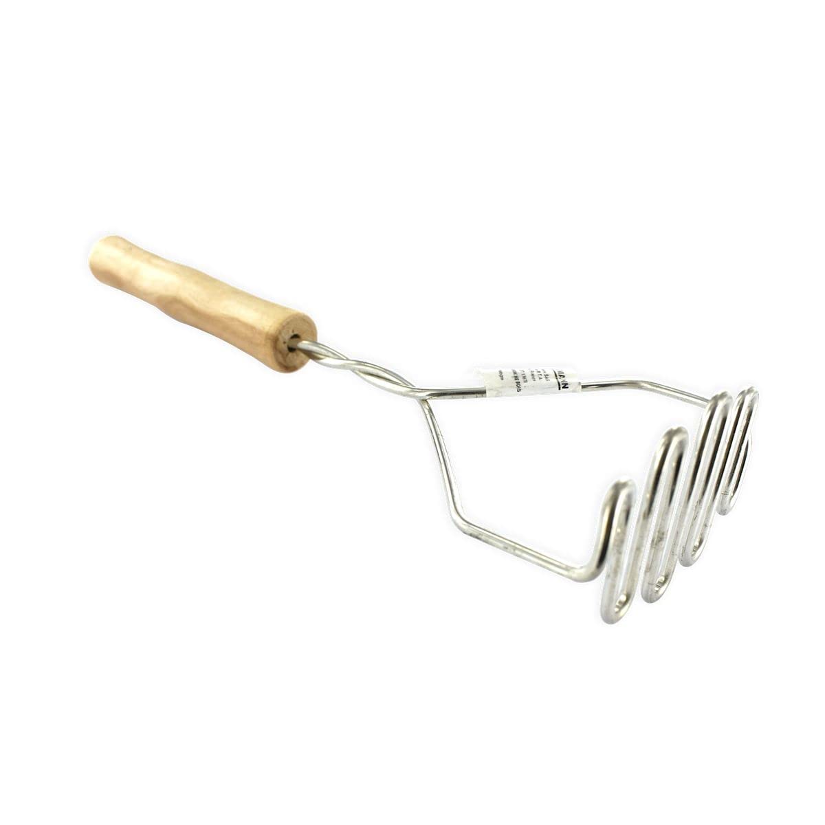 Schiacciapatate Manuale Con Manico In Legno – Attrezzo Da Cucina Per Purè, Multifunzione, 20 Cm