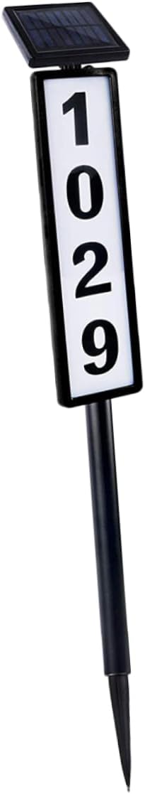 Lurrose Deck Solar Lights Solar-powered Outdoor Lights House Number Sign Easy Install