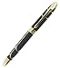 Gullor Fountain Pen 059, Black and Gold, Medium Nib(0.5mm)