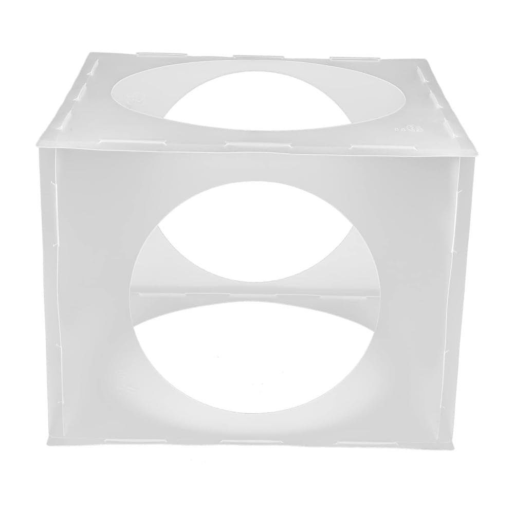 Caja medidora de Globos Desmontable de medición Simple de 11 Orificios Caja medidora de tamaño de Globo de plástico Plegable Adecuada para cumpleaños y Fiestas de Bodas