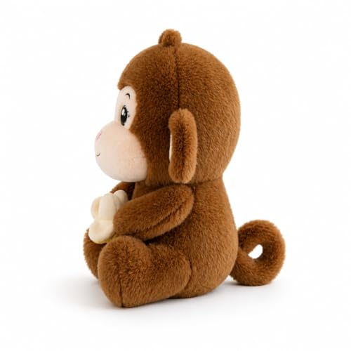 Image of Liquortees Monkey Soft Toy Teddy Bear Plush Stuffed Animal, Cute Huggable Monkey for Baby Boy & Baby Girl, Girlfriend, Soft Plush Toy for Kids, Baby Gift, Cuddly Animal Toy