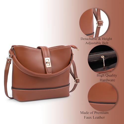 Image of ADISA Women's Girls Bucket Cross Body Bag with Sling (SL5139)