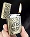 Butane Lighter, Unique Side Wheel Trench Lighter, Refillable Soft Fire Flip Lighters for Men Dad Husband Gift Collect (Butane Not Included) (Bronze)