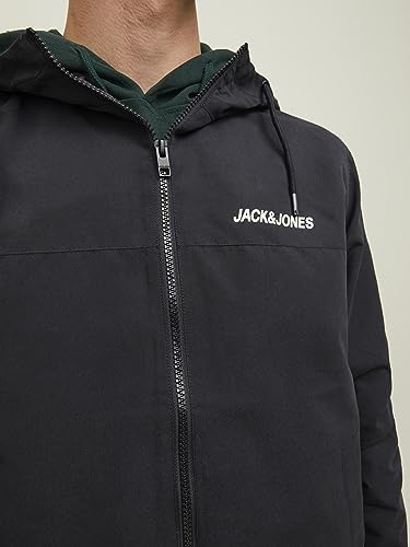 JACK & JONES Jjerush Hood Bomber Noos Homme Jacket, Noir, XXL