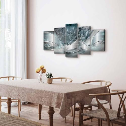 Décoration avec finition faite à la main acrylique abstrait - 6