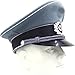 World War II German Army Elite Infantry Officer Wool hat Sun hat Field hat Movie Props Party Props (US, Numeric, 7, Gray-Blue Brim)