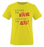 Fliesenleger - Ich kachel Ihre Alte! - Herren T-Shirt - Gelb/Schwarz-Rot Gr. S