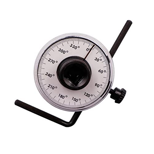 HJJH Misuratore dell'angolo di Torsione, serraggio angolare, Coppia angolare 360​​​​°Misuratore di Coppia Regolabile da 1/2 '' con Chiave Inglese, Strumento di misurazione